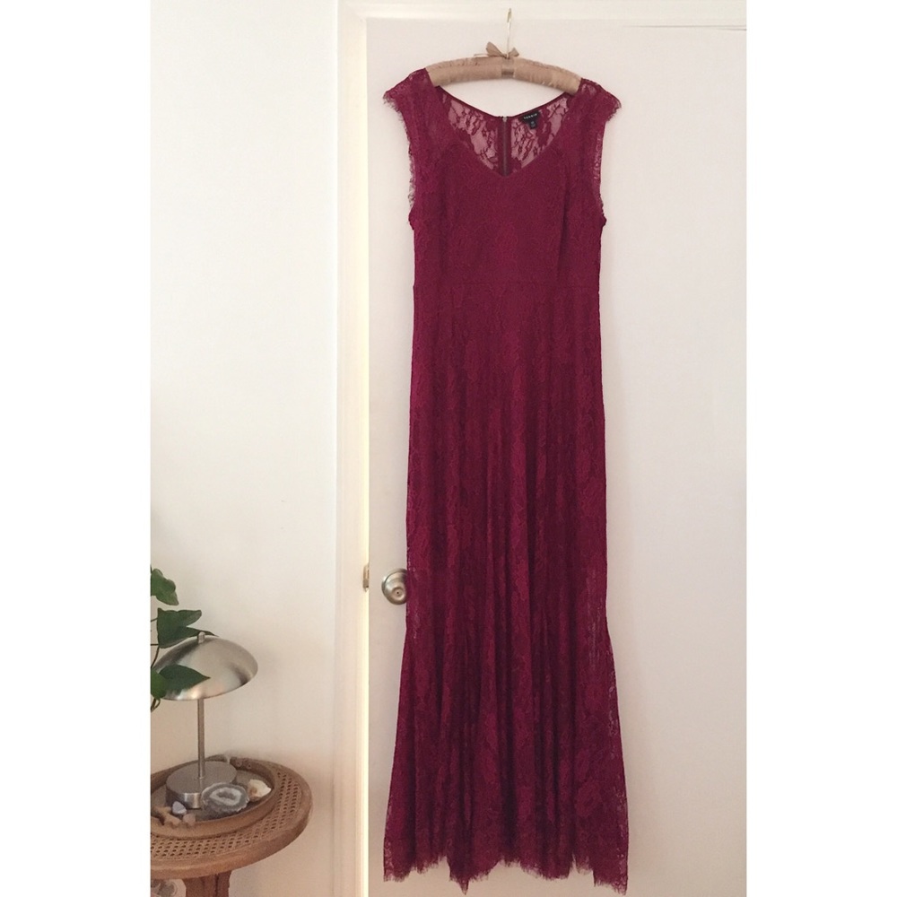 Burgundy Torrid Lace Full Length Dress